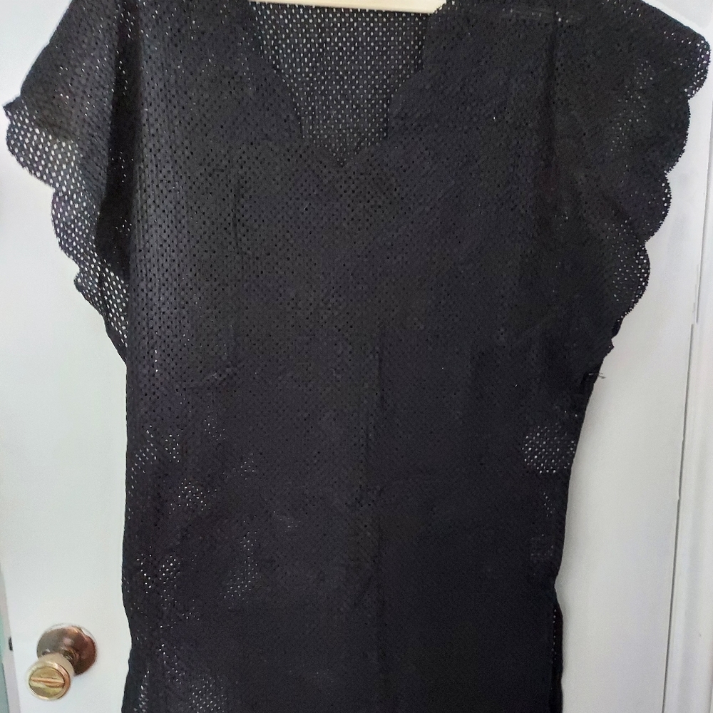 **NWT** Marysia Black Scalloped Cover Up One Size